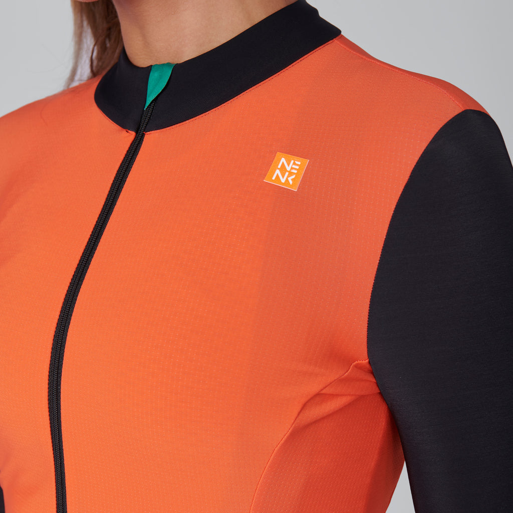 PRO Cycling Thermal LS Jersey Breez - orange & black
