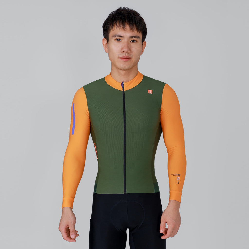 PRO Cycling Thermal LS Jersey Bruce - red-orange & black