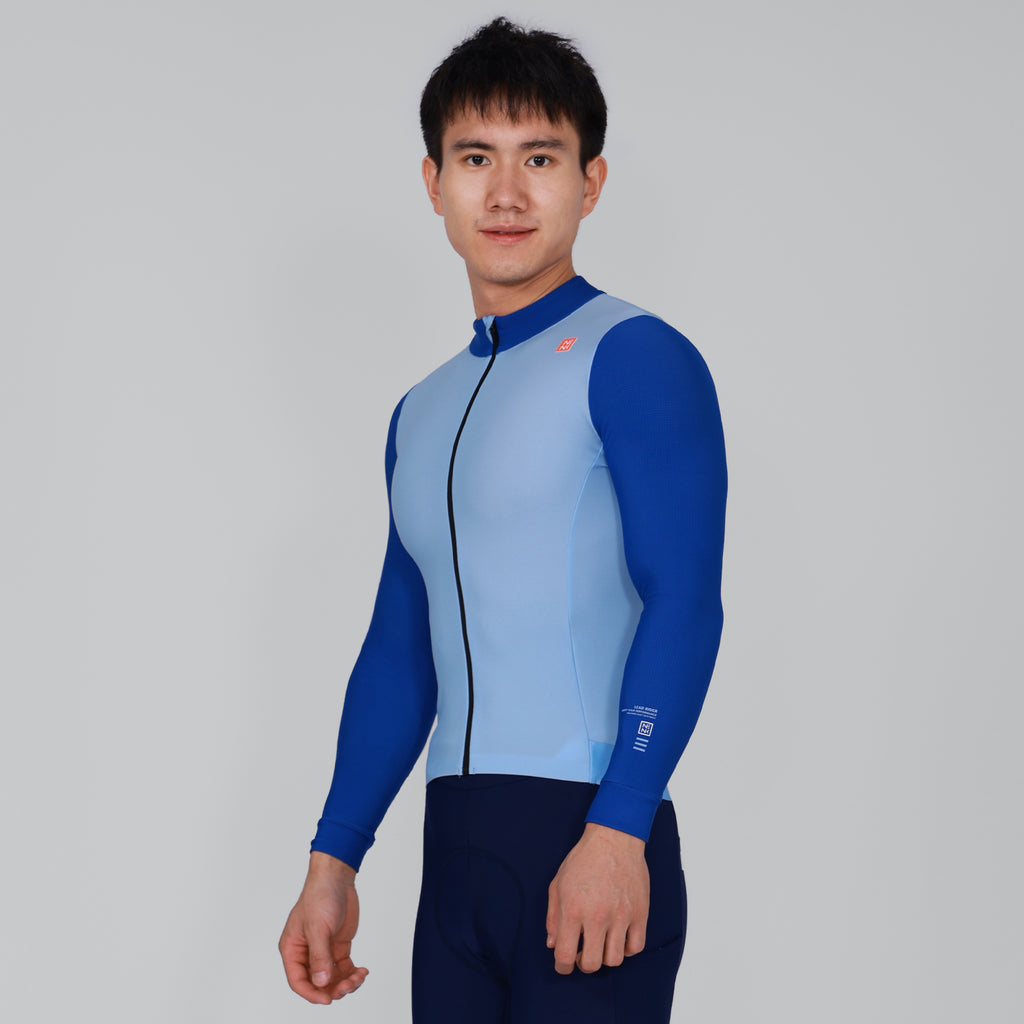 PRO Cycling Thermal LS Jersey Bruce - light-blue & blue