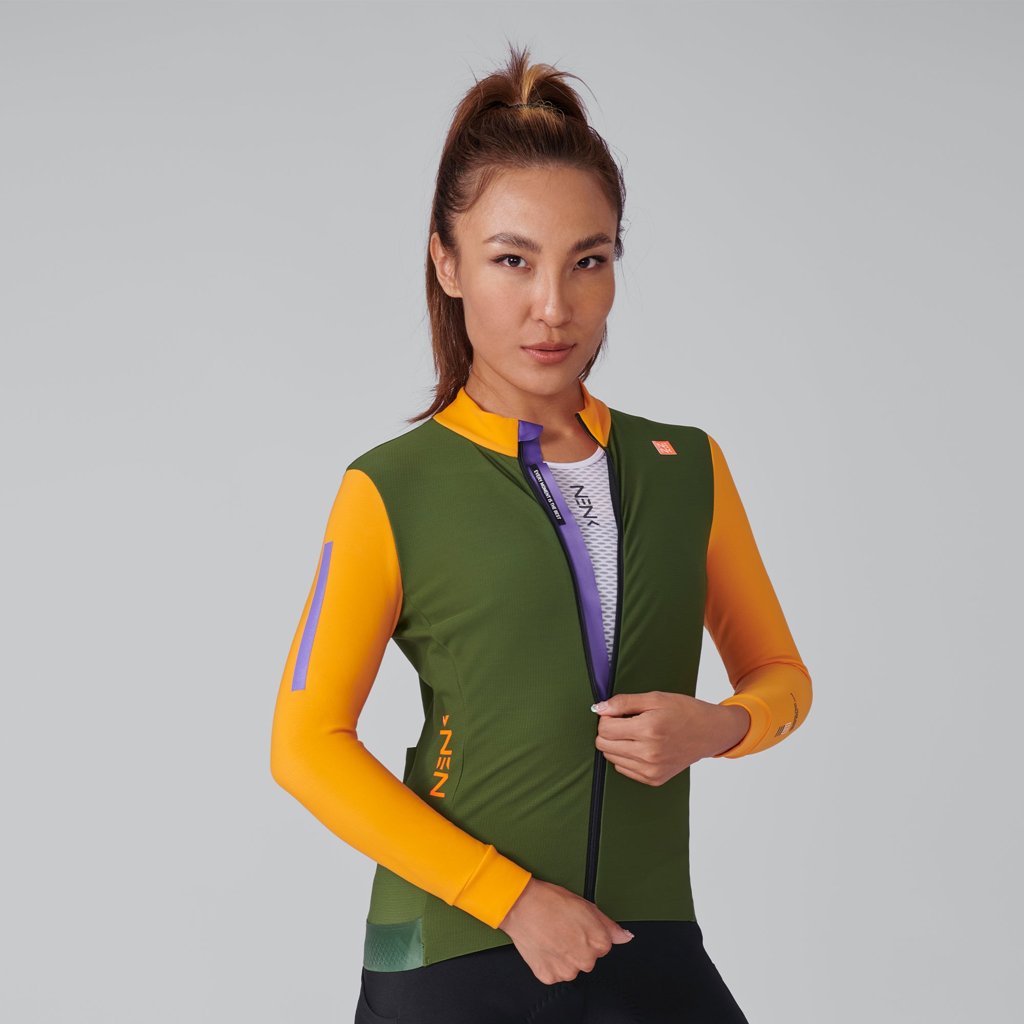 PRO Cycling Thermal LS Jersey Breez - green & yellow