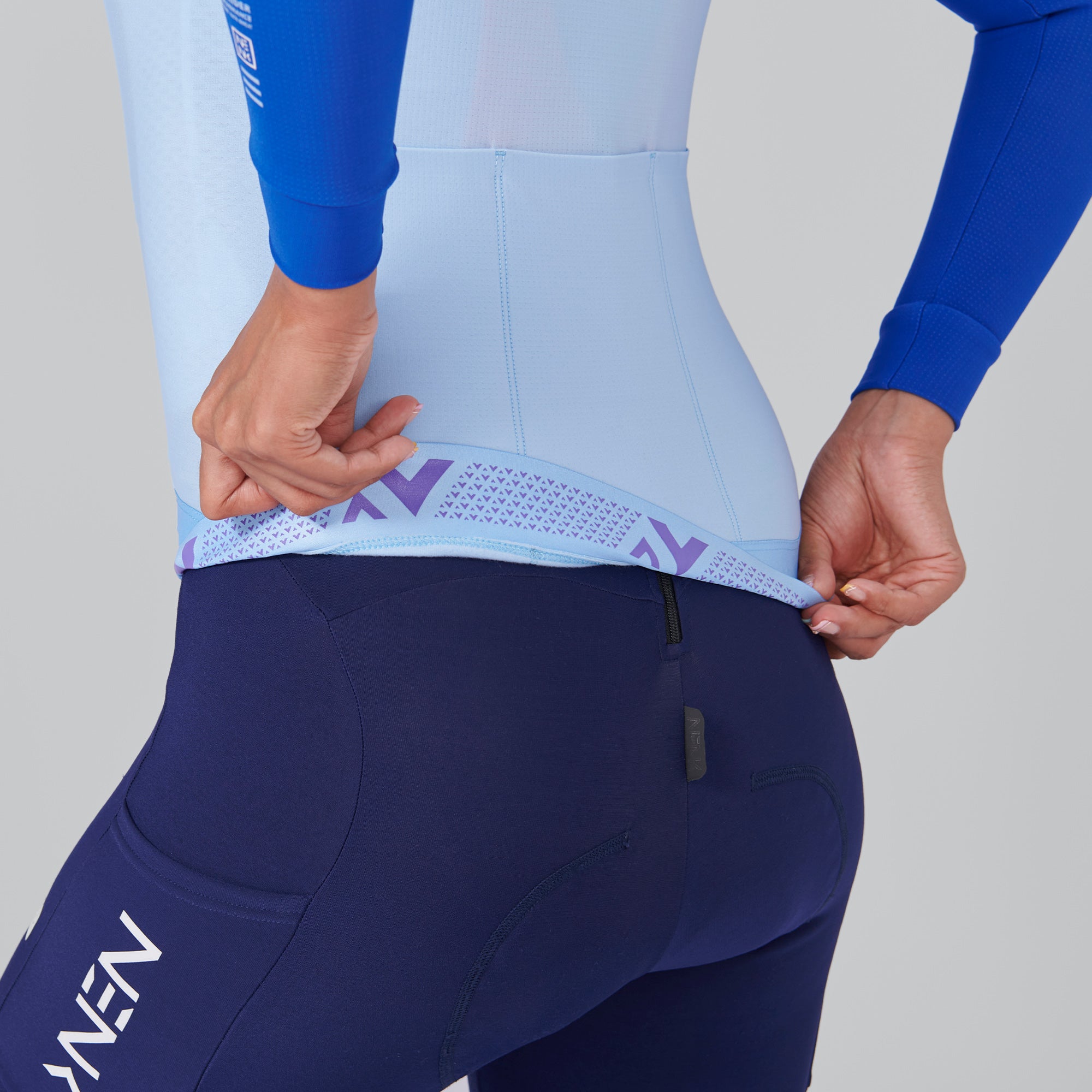 PRO Cycling Thermal LS Jersey Breez - light-blue & blue