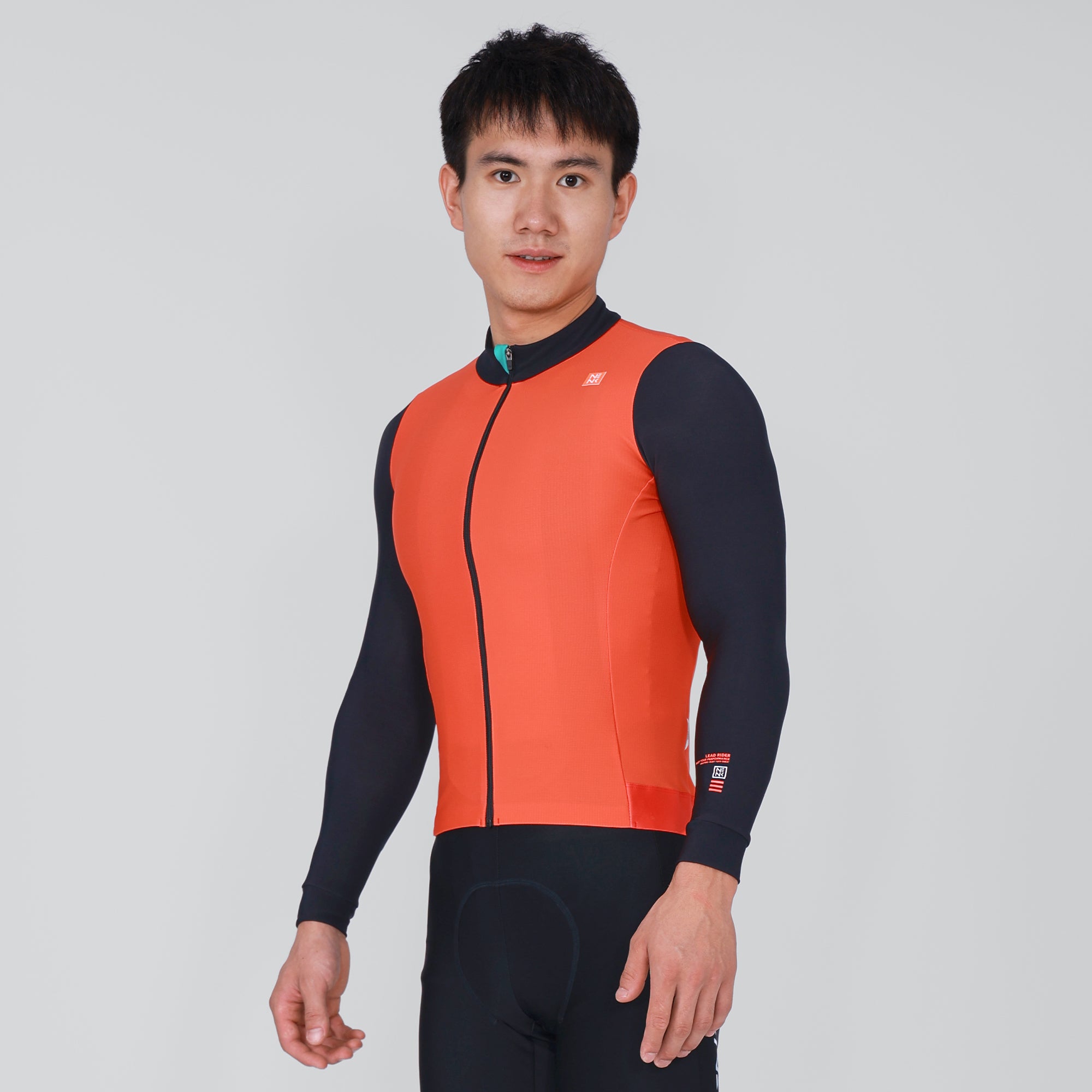 PRO Cycling Thermal LS Jersey Bruce - red-orange & black