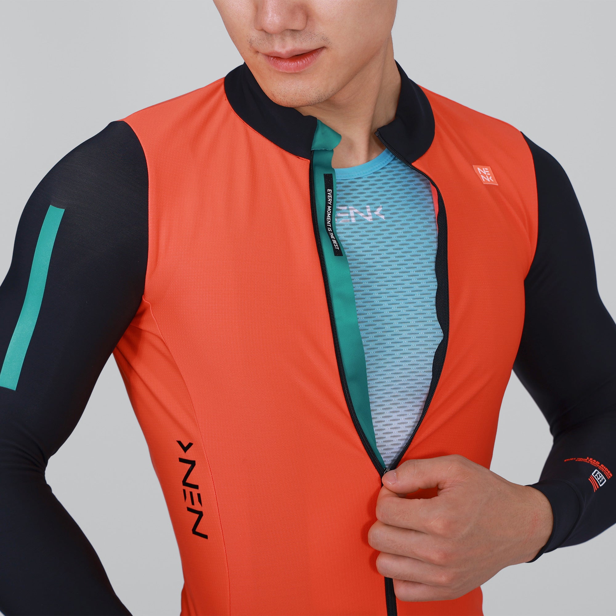 PRO Cycling Thermal LS Jersey Bruce - red-orange & black