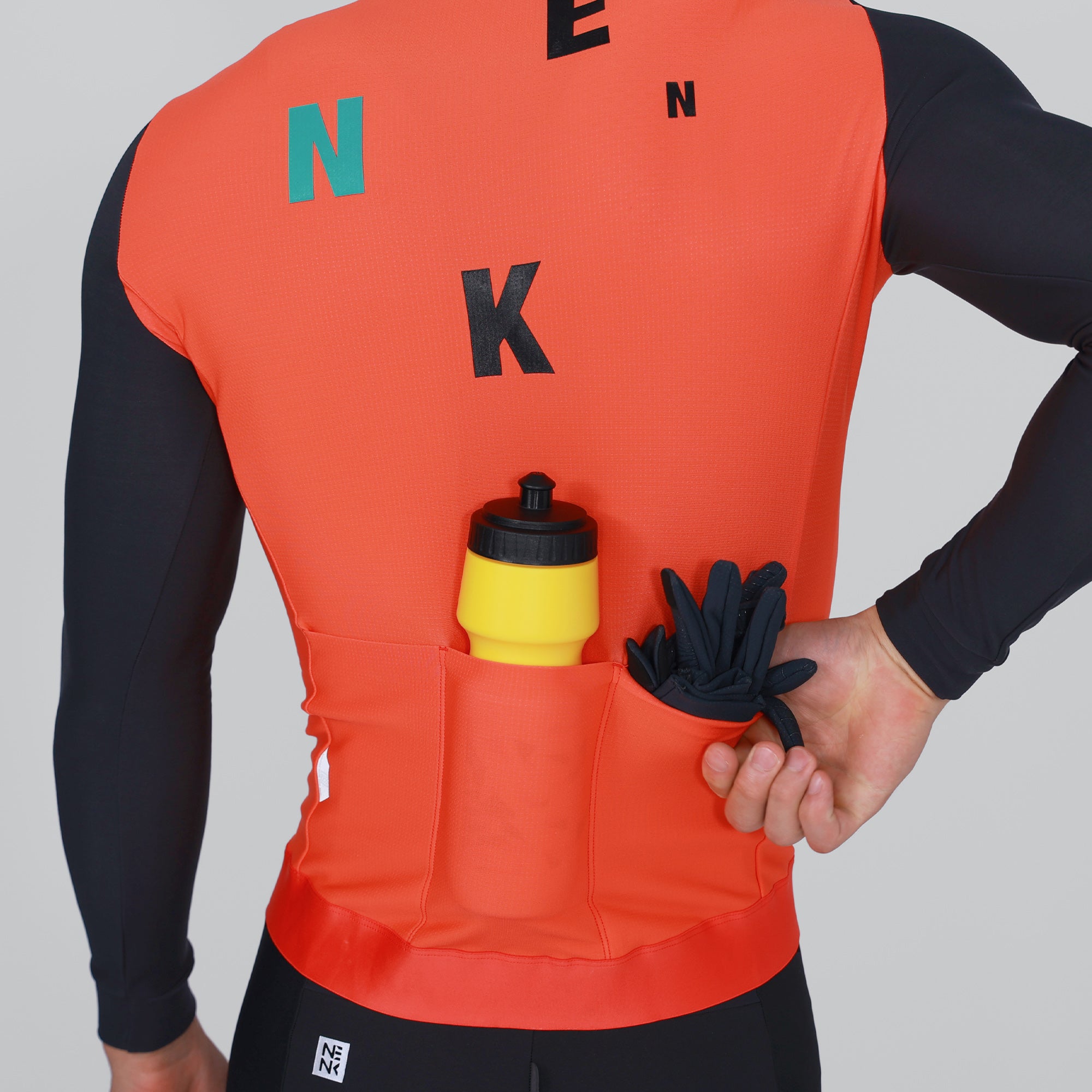 PRO Cycling Thermal LS Jersey Bruce - red-orange & black