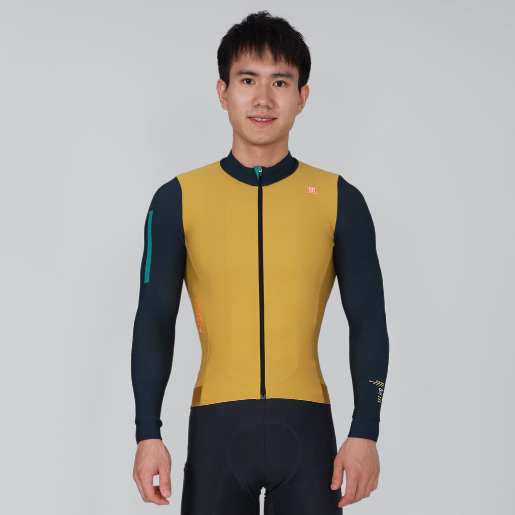 PRO Cycling Thermal LS Jersey Bruce - green & orange