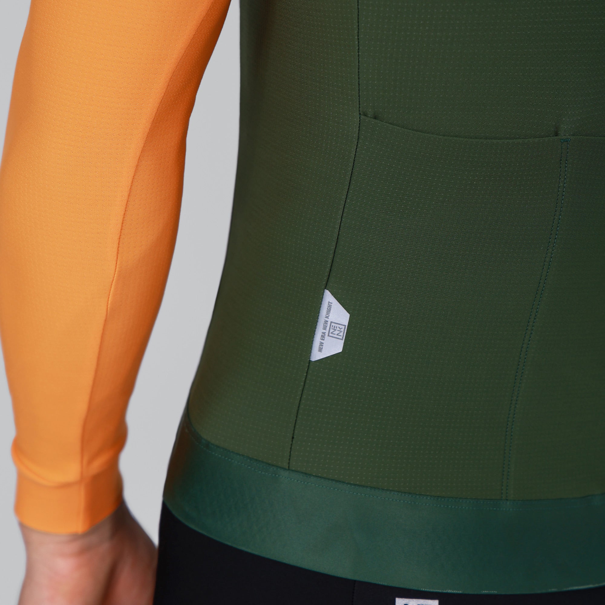 PRO Cycling Thermal LS Jersey Bruce - green & orange