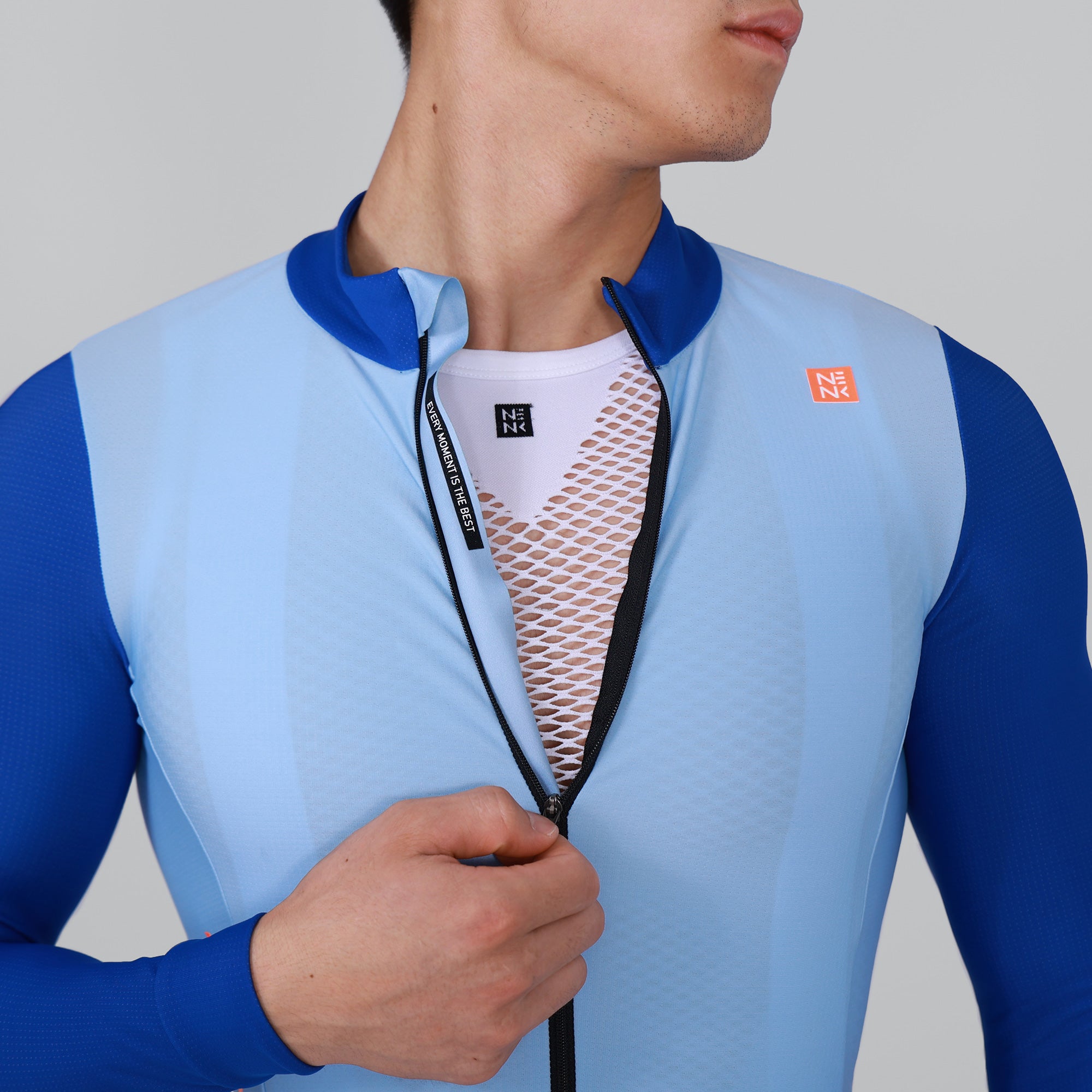 PRO Cycling Thermal LS Jersey Bruce - light-blue & blue